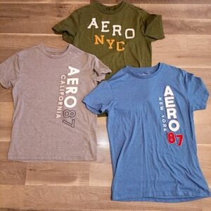 Y2K Aeropostale Aero Tee shirts,Lot Of 3 Sizes S&M